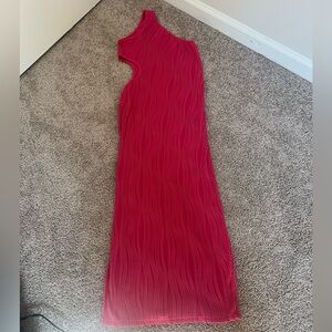 Shein Asymmetrical Pink Midi Dress Small